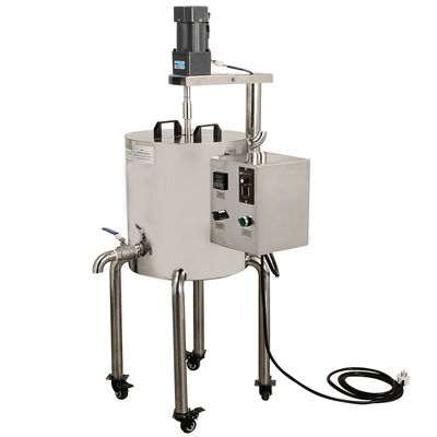100r / min ماشین پر کردن گرم شده مواد رژ لب مخلوط کردن و گرم کردن سطل فولاد ضد زنگ 30L